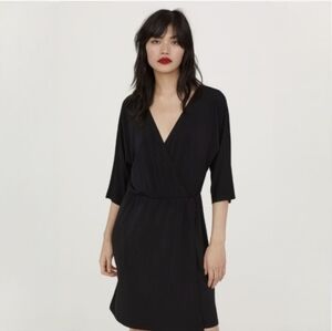 H&M Black Wrap Front Dress